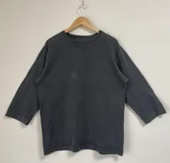 Goodon グッドオン フットボールT 七分袖 スミクロ ピグメント Lサイズ