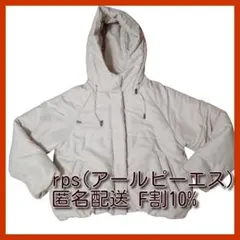 【人気】rps フード付き中綿ショートジャケット ベージュ M 防寒アウター