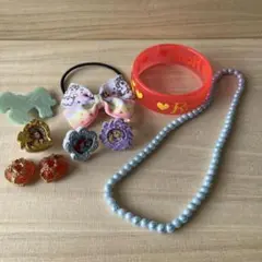 子供用　キッズ　アクセサリー　ヘアゴム　ヘアピン　リング　腕輪　ネックレス
