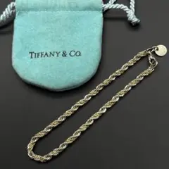 美品】18.3cm ティファニー ツイストコンビ ブレスレット 925/750