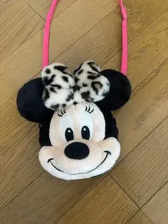 ミニーマウス ヒョウ柄 ポシェット