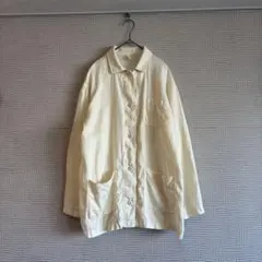 《美品》FRAMeWORK☆LINEN製品染めカバーオール 麻100%ナチュラル