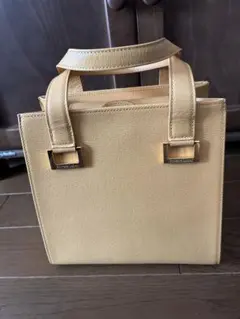 Private Labelイエロー レザー ボックス型 ハンドバッグ