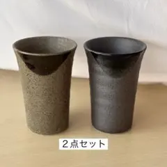 ビアカップ ビアマグ 酒器 湯呑み 陶器 フリーカップ ペア2点セット