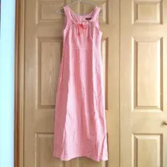 ONE AND HALF ノースリーブロングワンピース コットン　Mサイズ