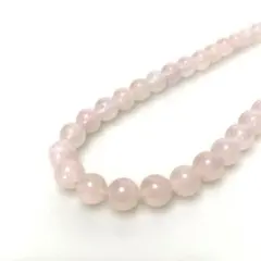 美品ローズクォーツビーズネックレス