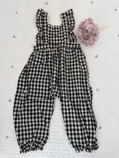ギンガムチェックオーバーオール 100cm