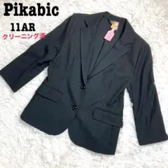 美品　Pikabic レディースフォーマル　スーツジャケット　ストライプ　黒