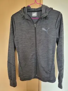 PUMA フルジップフード付きジャケット グレー✩.*˚