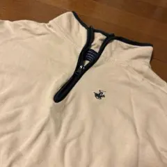 ベージュ ジップアップ トレーナー