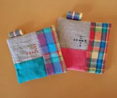 コースター2枚セット　ハンドメイド