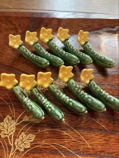 （極美品）京焼•清水焼き松葉箸置き　 　　　8点セット 極美品）京焼•清水焼き松葉箸置き 8点セット - メルカリ