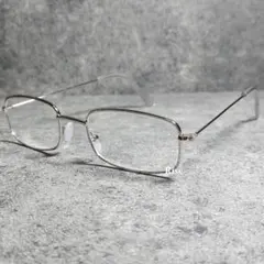 サングラス シルバー レトロ UVカット 男女兼用 スクエア グラサン