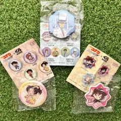 名探偵コナン ×くら寿司　ラバーチャーム　缶バッジ　マグネット 3点セット