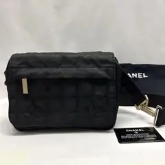 美品 シャネル ウエストポーチ ニュートラベルライン ナイロン ブラック