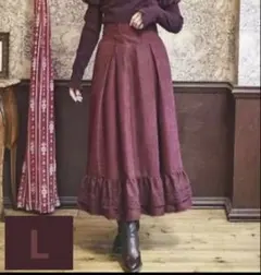 新品 クラロリくる実 ノエルドメモワール スカート Lサイズ ボルドー