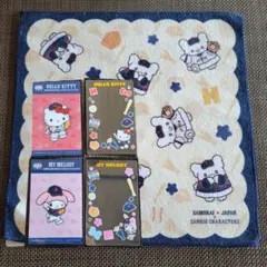 タイトーくじ ハローキティ マイメロディ はなまるおばけ タオル クリアカード