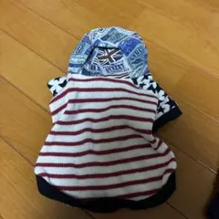 犬服 Ｍ　ストライプ 星柄 フード付き