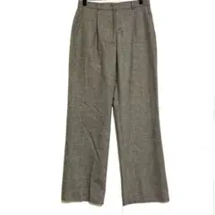 ランズエンド　カシミヤ混 グレンチェック スラックス　グレー　9 / M