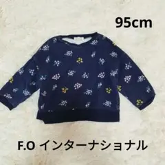 【F.O インターナショナル】ネイビー花柄トレーナー 95cm