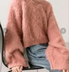 mystic ウールシャギーショートニット