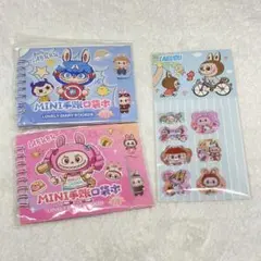 【海外製】ラブブシールセット、シール帳、シャカシャカ
