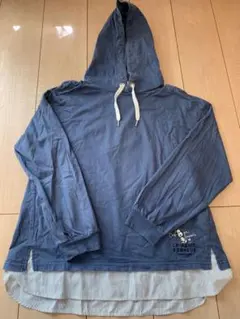 pom ponette ジュニア フード付きパーカー ネイビー Lサイズ