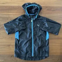 PUMA プーマ ウインドブレーカー フード付き 130 ブラック