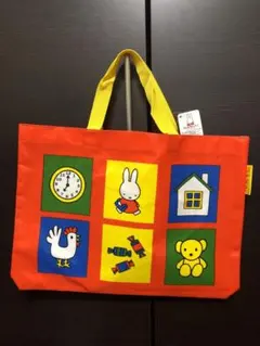 Dick Bruna ミッフィー トートバッグ オレンジ　レッスンバッグのサムネイル