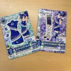 アイカツカード ネイビーサイバーワンピ・ネイビーニーハイつきクロスブーツ