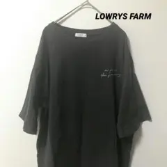 LOWRYS FARM 刺繍デザイン ビッグTシャツ ブラック F