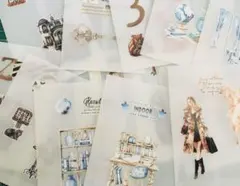 【おまけ有】ハンドメイド トレーシングペーパー封筒に秋らしいコラージュ②30枚