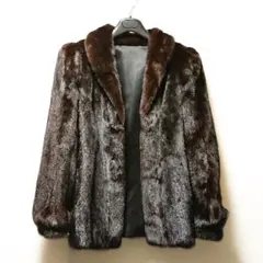 ミンクコート◇リアルファーコート◇毛皮ダークブラウン