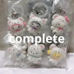 新品 サンリオ ふわふわスノー めじるしアクセサリー コンプ めじるし キティ