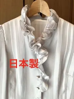 CestlaNieBeau★セラビ 日本製春物フリル襟透け感シースルー裏地付９号