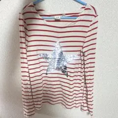 GAP KIDS ロンT y2k スパンコールボーダー