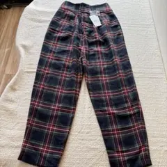 ★新品タグ付き★ LOWRYS FARM BIGチェックテーパード パンツ M