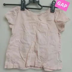 GAP 薄いピンク Tシャツ 6-12ヶ月　半袖　フリル袖　レース袖　無地　70