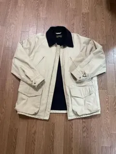 黒タグ　エディーバウアー　ゴム引きハーフコート