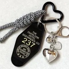 じゃらじゃらキーホルダーモーテルシルバーハートチャームキーチャームバッグチャーム