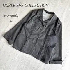 【ノーブル イヴ コレクション】長袖シャツ グレー デニム風 ジャケット 美品