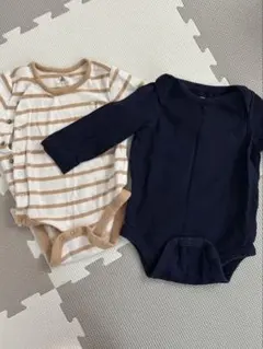 ボディスーツ2枚セット（ストライプ・ネイビー）　GAP