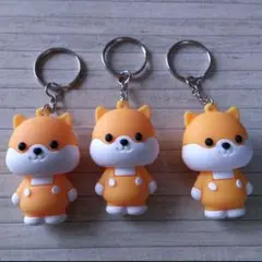 柴犬のマスコットキーホルダー　3個セット　シバ