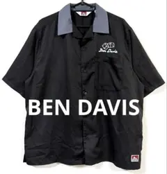 BEN DAVIS オープンカラー ワーク シャツ 刺繍 ボーリングシャツ Mのサムネイル