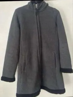 UNIQLO ユニクロ　ボアフリースロングコートフルジップ　フード付き　M