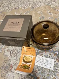 パイレックス　VISION ビジョン　両手鍋　フライパン　4点まとめ売り ビジョン両手鍋・片手鍋・ミルクパン・フライパン 耐熱ガラス製