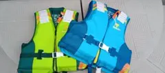 【美品】子供用ライフジャケット2個セット 防災 フローティングベスト