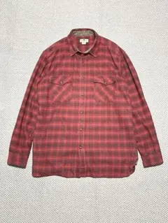 美品 人気色 woolrich 90's ヘビーネルシャツ オンブレ シャドー