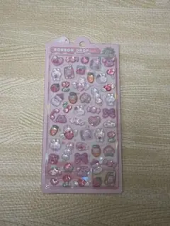 ボンボンドロップシール オリジナル　ももいろボンボン　うさぎ　うるちゅるシール