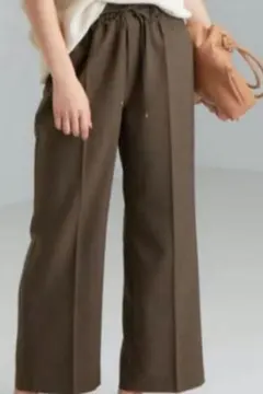 green label relaxing スラブ オックス フレア パンツ 38